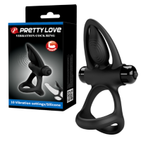 PRETTY LOVE VIBRATING COCKRING BLACK